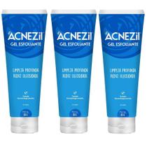 Kit 3 Acnezil Gel Esfoliante de Limpeza Facial Profunda 80g