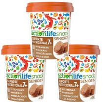 Kit 3 Actionlife SENIOR - Suplemento Em Snack P/ Cães Idosos