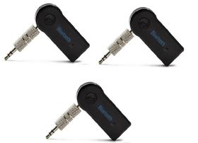 kit 3 Adaptador Receptor Bluetooth Usb Musica P2 Chamada Som Carro
