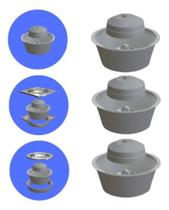 Kit 3 Adaptadores P/ Porta Grelhas Evita Mau Cheiro 10cm