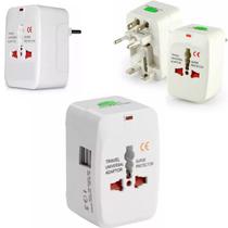 Kit 3 Adaptadores Tomada Universal 150 Países Viagem Bivolt