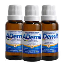 Kit 3 Ademil Gotas 20ml Arte Nativa Uso Diário Mais Economia no Kit