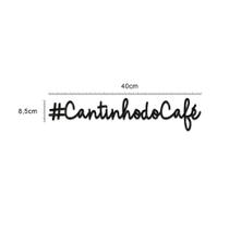 kit 3 Adesivo Cantinho do Café Auto Colante em PET Preto - Maison de lelele