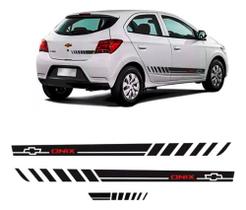 Kit 3 Adesivo Faixas Laterais E Traseira Do Chevrolet Onix Kit 3 Adesivo Faixas Laterais E Traseira Do Chevrolet Onix