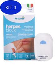 Kit 3 Adesivo Herpes Block 100% Natural 5 Adesivos