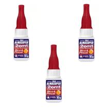 Kit 3 Adesivo Instantâneo 2 Em 1 Bico e Pincel Almasuper 10g Kit 3 Adesivo Instantâneo 2 Em 1 Bico e Pincel Almasuper 10g