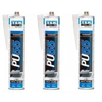 Kit 3 Adesivo PU55 Cola Parabrisas 405g - Tekbond