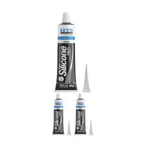 Kit 3 Adesivo Silicone Acetico Preto Alta Temp 50g Tekbond