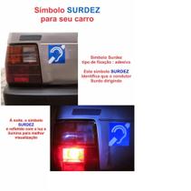 Kit 3 Adesivo Simbolo Surdez Para Carro - Surdo/ D.a. Kit 3 Adesivo Simbolo Surdez Para Carro - Surdo/ D.a.