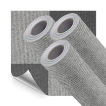 Kit 3 Adesivo Vinilico Piso Estilo Carpete Lavavel Quadrado Cinza 2 Tons 6M