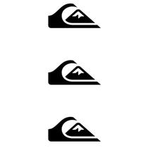 Kit 3 Adesivos Carro Moto Logo Quiksilver 15cm x 7cm - Preto Kit 3 Adesivos Carro Moto Logo Quiksilver 15cm x 7cm - Preto