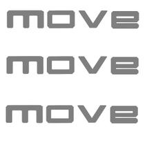 Kit 3 Adesivos Lateral E Traseiro Vw Up! Move Up - Prata