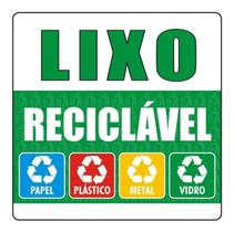 Kit 3 Adesivos Lixo Reciclável E Não Reciclável Condomínio