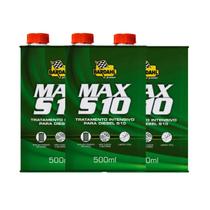 Kit 3 Aditivo Diesel S10 Bardahl Max S10 500ml Frasco Verde Limpeza Sistema Injeção Proteção Motor Redução Fumaça Economia Combustível Manutenção