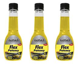 Kit 3 Aditivos Para Combustivel Radnaq Flex Potency 200ml