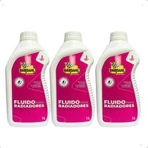 Kit 3 Aditivos Radiador Bardahl Promax Pronto Para Uso 1L Rosa fluido Cor:RosaTamanho:Único