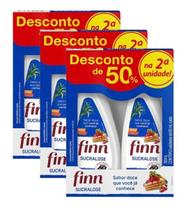 kit 3 Adoçante Líquido Finn Sucralose 2 Unidades 65ml Cada