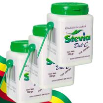 KIT 3 Adoçante Stévia Dul-C 100g Natural Vegano Importado Original
