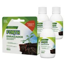 Kit 3 Adubo Fertilizante Enraizador Concentrado Forth 60ml