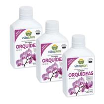 Kit 3 Adubo Fertilizante Para Orquídeas Mineral Líquido Concentrado 140 ml - Vitaplan