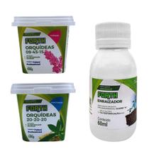 Kit 3 Adubos Floração Manutenção 100g Enraizador 60ml Forth