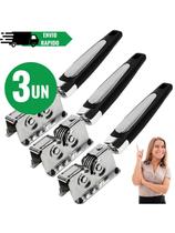 Kit 3 Afiador De Facas Tesoura Profissional Canivete Aço Inox Profissional