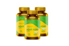 Kit 3 agar agar com biotina 120 capsulas clinoage