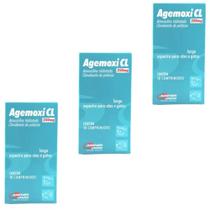 Kit 3 Agemoxi Cl 250mg 10 Comp Para Cães Gatos Agener União