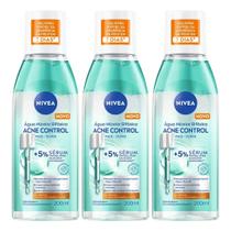 Kit 3 Água Micelar Bifásica Acne Control 200ml - Nivea Kit 3 Água Micelar Bifásica Acne Control 200ml - Nivea