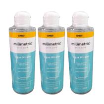 Kit 3 Água Micelar HidFacial Milimetric Skin Care 200mL Cada Ácido Hiualurônico Demaquilante - Cimed