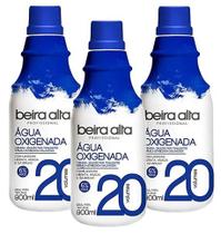 kit 3 Água Oxigenada Beira Alta 20 Volumes 900ml