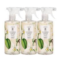 Kit 3 Água Perfumada Aromatizada Patchouli Vanilla Perfume para Roupas Lencóis Cheiro 500ml Lenvie