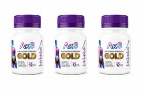 Kit 3 AK3 Gold com 12 Cápsulas Suplemento Alimentar