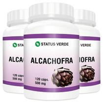 KIT 3 Alcachofra pura 100% Natural 360 Cápsulas 500mg - Status Verde