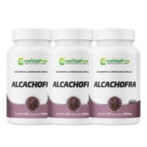 Kit 3 Alcachofra Pura 180 Cápsulas 500mg Natural