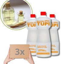 Kit 3 Álcool 1 Litro Cereais Tupi Alta Qualidade para Cosméticos Aromatizadores Difusores Pureza Garantida