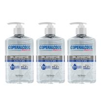 Kit 3 Álcool em Gel Antisséptico Higienizador de Mãos Coperalcool Bacfree Chá Branco 70