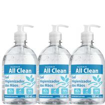 Kit 3 Álcool em Gel Higienizante 70º All Clean 500ml Audax