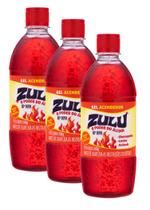 kit 3 Álcool Gel Acendedor 80inpm Churrasqueira Carvão 420g