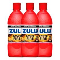 Kit 3 Álcool Gel Acendedor De Recháuds Zulu