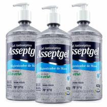 Kit 3 Álcool Gel Antisséptico 70º Inpm 420g Asseptgel Start Kit 3 Álcool Gel Antisséptico 70º Inpm 420g Asseptgel Start