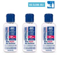Kit 3 Alcool Gel Higienizador Coperalcool para mãos 54g