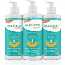 kit 3 Alektos Derm 450ml Hidratante intenso Com Pós Biotico