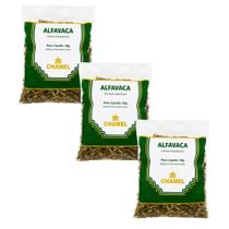 Kit 3 Alfavaca Mista Chamel 30g Folhas Seca Produto Original