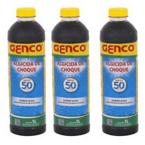 Kit 3 Algicida Choque Genco 1L Eliminador De Algas Para piscina Kit 3 Algicida Choque Genco 1L Eliminador De Algas Para piscina