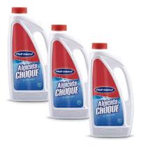 Kit 3 Algicida Choque Hidroazul 1 Lt Elimina Algas Piscina Kit 3 Algicida Choque Hidroazul 1 Lt Elimina Algas Piscina