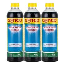Kit 3 Algicida Choque Piscina Agua Verde Elimina Algas Genco