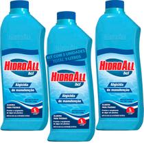 Kit 3 Algicida de Manutenção Hidroall Hcl Previne Algas Água Cristalina Piscina Limpeza Tratamento Kit 3 Algicida de Manutenção Hidroall Hcl Previne Algas Água Cristalina Piscina Limpeza Tratamento