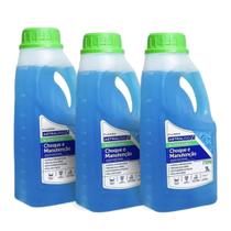 Kit 3 Algicida Líquido Choque E Manutenção 1 Litro, Tira o Verde Da Piscina