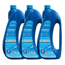 Kit 3 Algicida Manutenção 1L Piscina Atcllor Elimina Algas